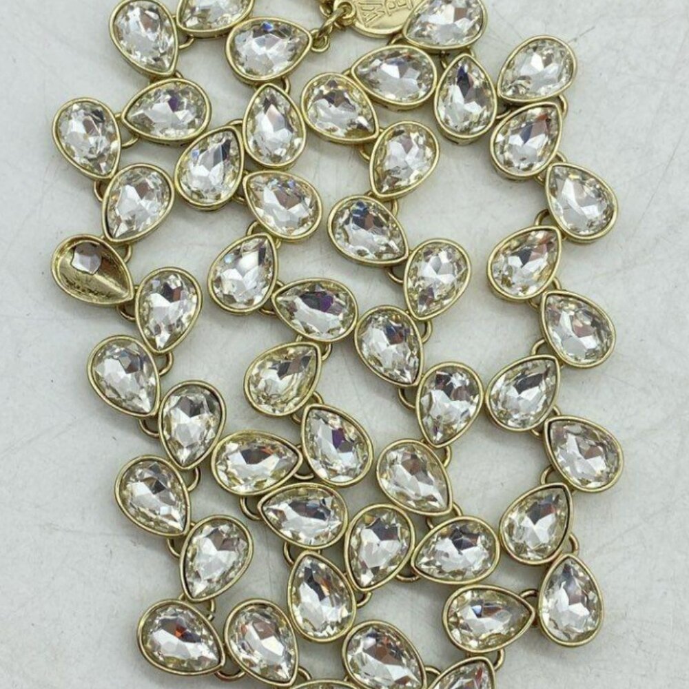 White House Black Market Gold & Crystal Statement Jewelry Set - NWT